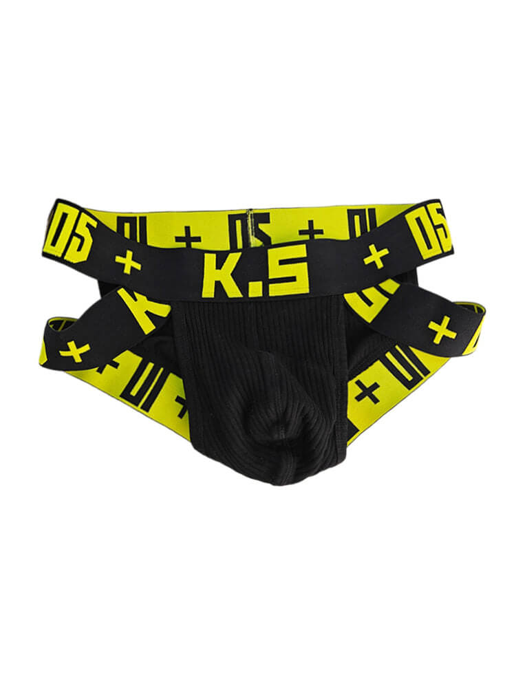 Men's Sexy High-Cut Ribbed Cotton Athletic Briefs