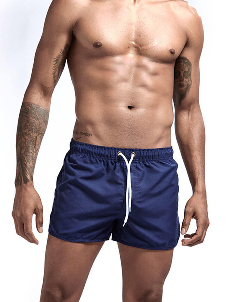 Men's Casual Athletic Drawstring Beach Shorts