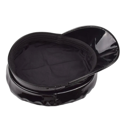 Patent Leather Biker Cap