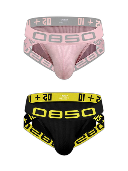 2 Pack Men's Breathable Personalized Low-Rise High-Elastic Briefs