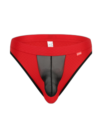 2 Pack Men's Sexy Thongs with Transparent Elephant Trunk