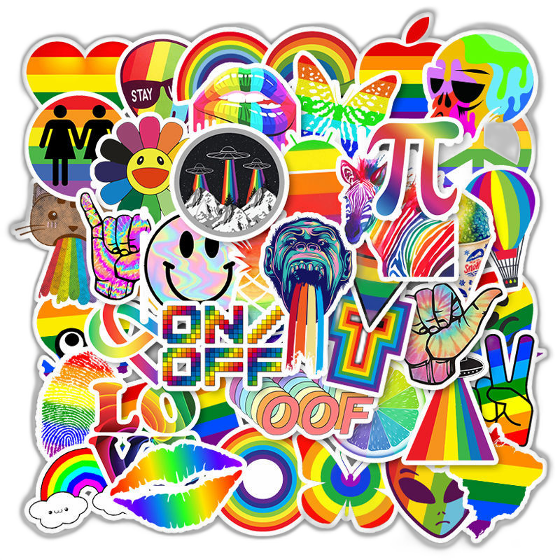 50 Rainbow / Cute Stickers
