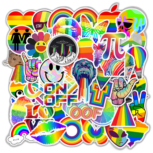 50 Rainbow / Cute Stickers
