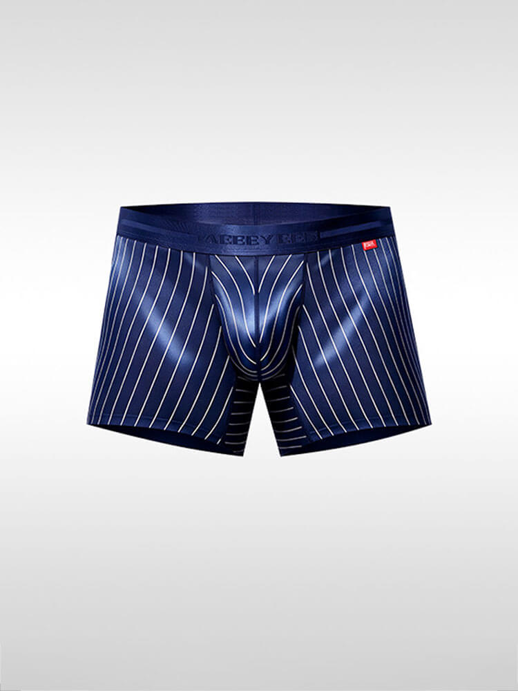 Men's Sexy Pinstriped Thin Bodysuit and Briefs