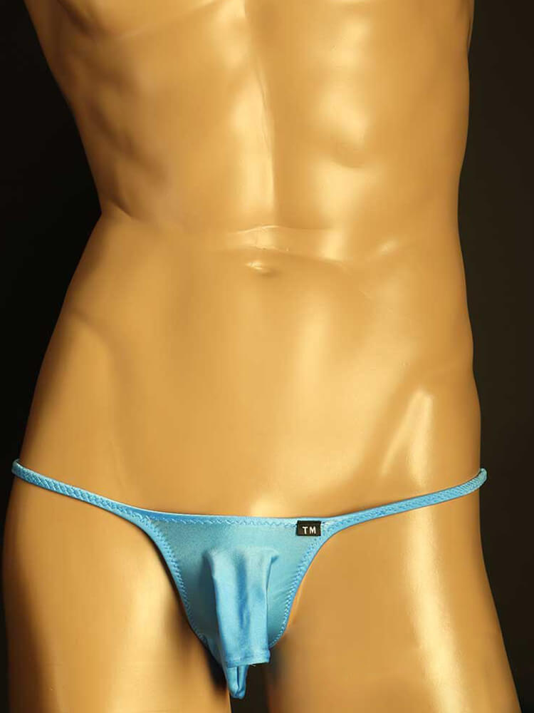 Men's Sexy Elephant Trunk Thin Waistband Thong