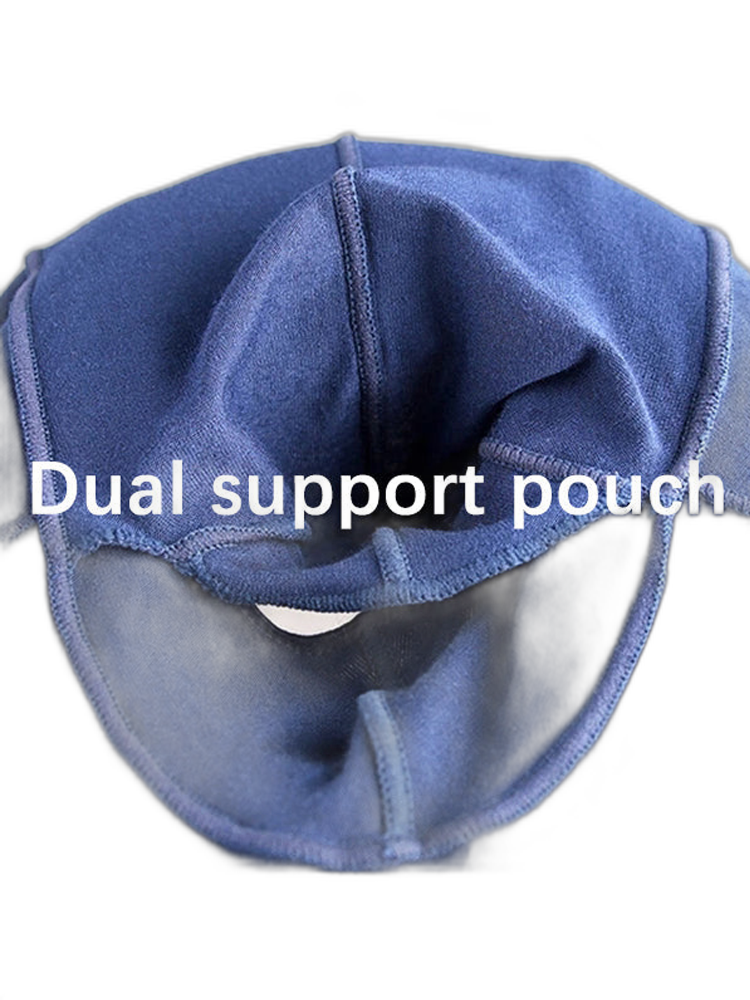 Men's Double Pouch Underwear Separate Pouch Modal Trunks