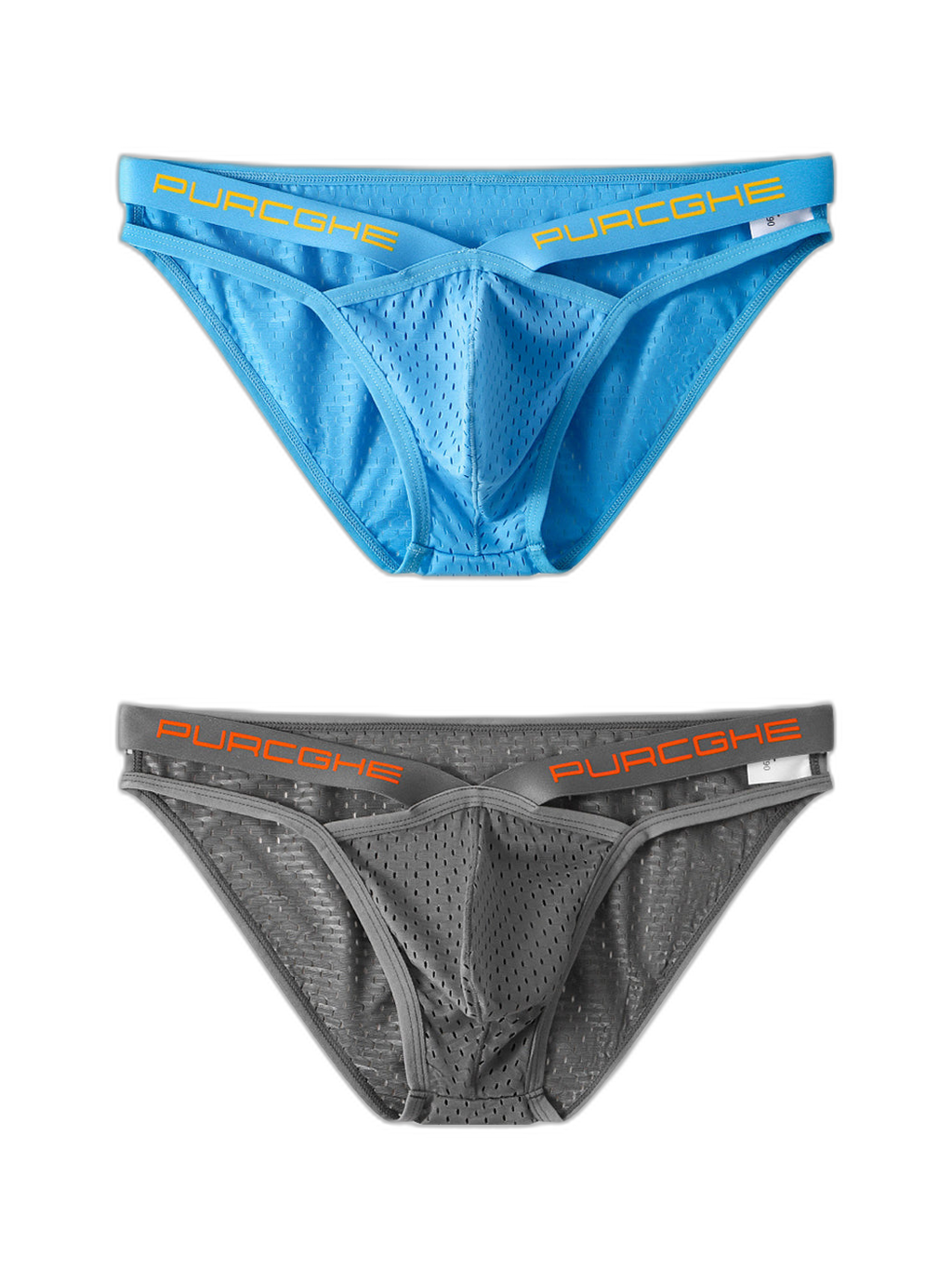 2 Pack Sexy Hollow Out Mesh Briefs for Men