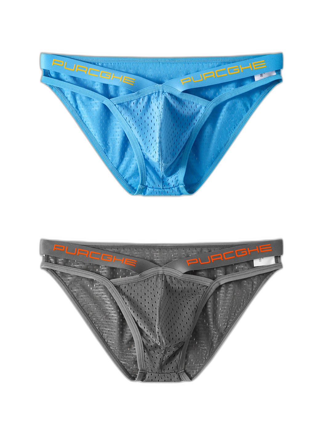 2 Pack Sexy Hollow Out Mesh Briefs for Men