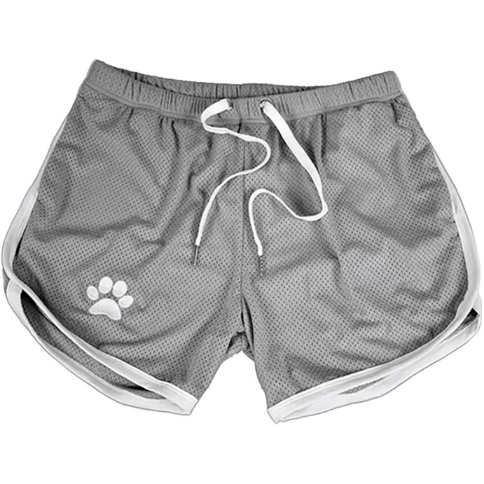 Paw print Mesh Shorts Grey/White