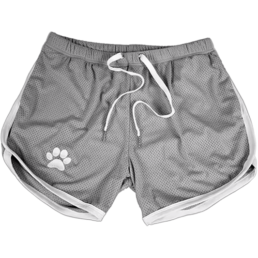 Paw print Mesh Shorts Grey/White
