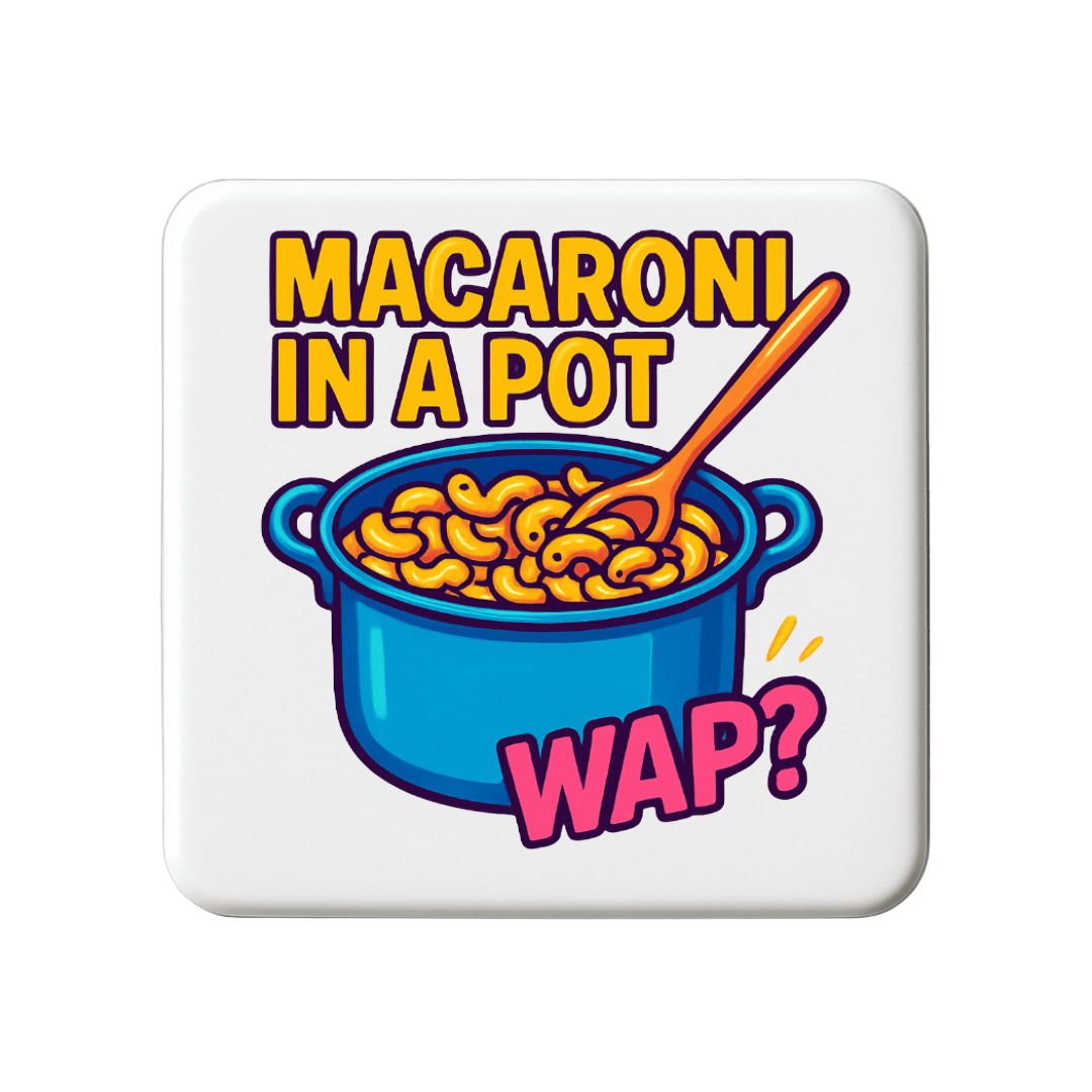 Macaroni in a pot | Mischievous Magnet | 5cm x 5cm
