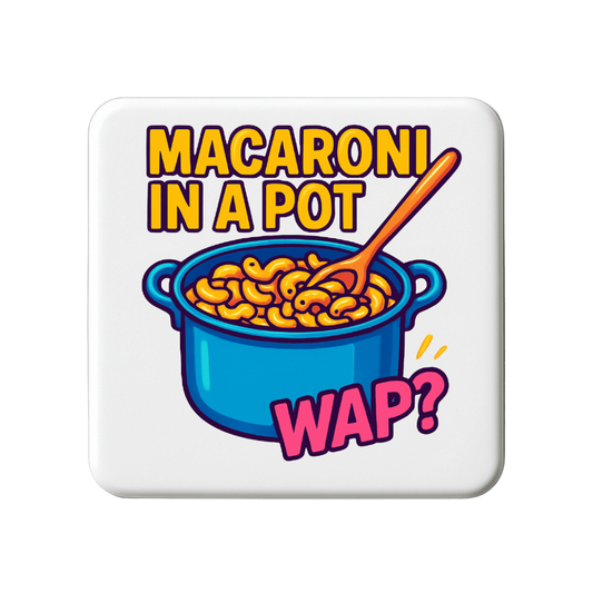 Macaroni in a pot | Mischievous Magnet | 5cm x 5cm