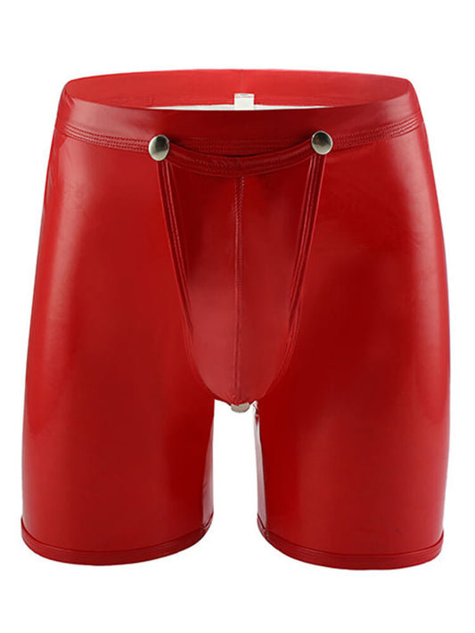 Men's Faux Leather Extra Long Trunks