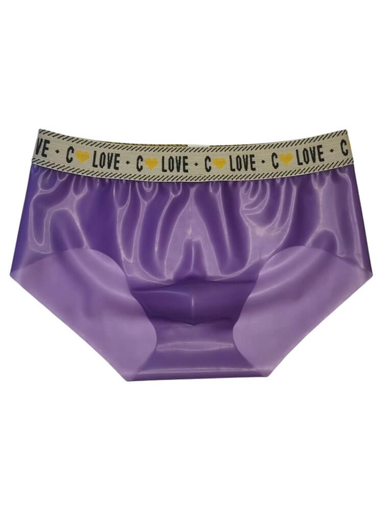 Men's Sexy Seamless Semi-Transparent Latex Briefs