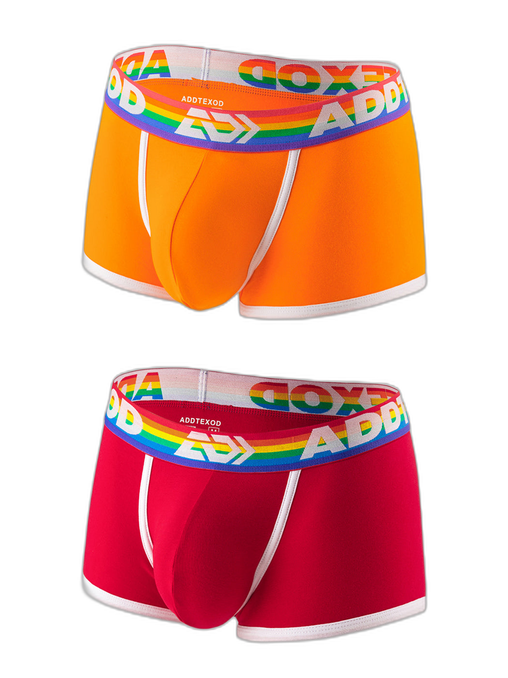 2 Pack Men’s Large Pouch Rainbow Trunks