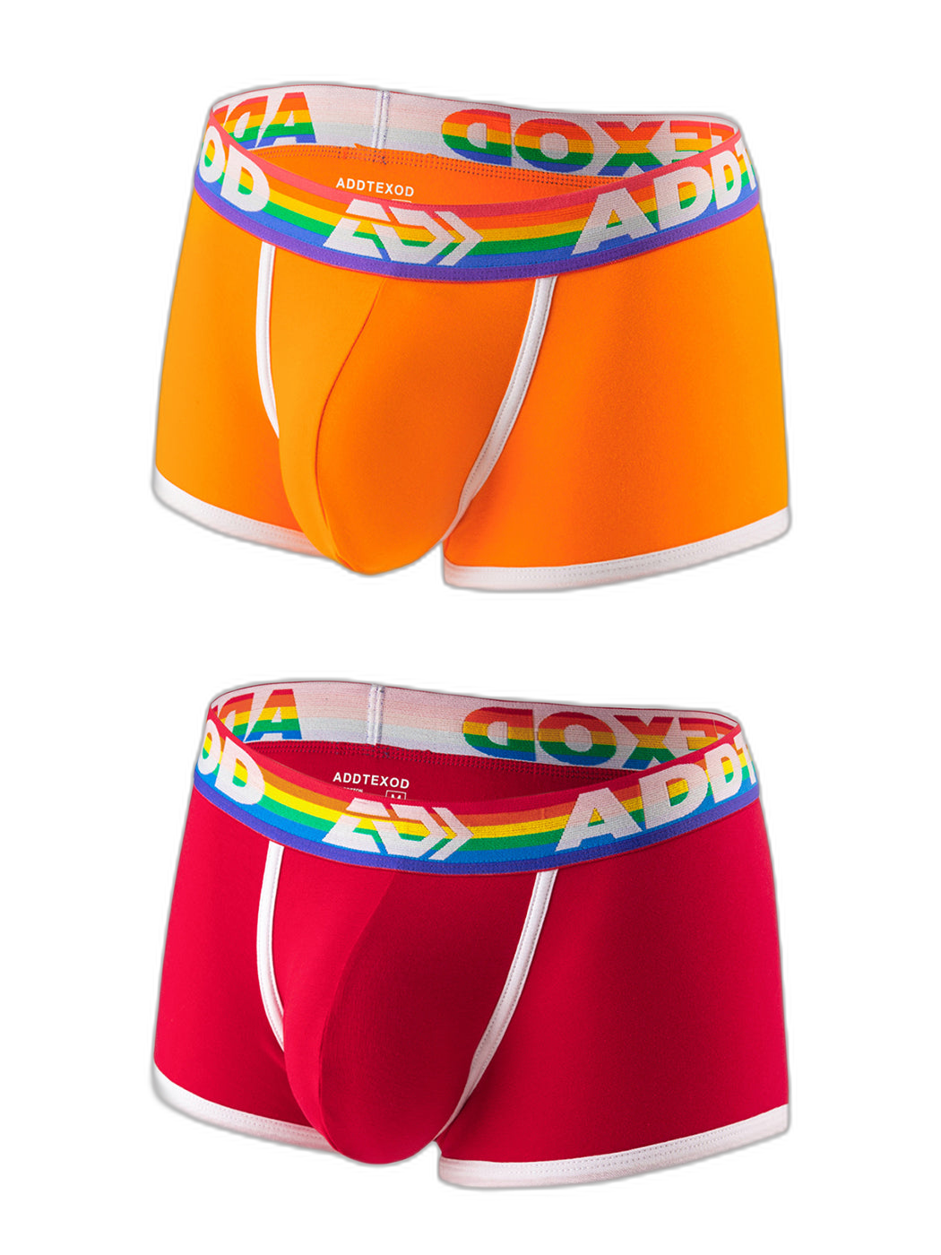2 Pack Men’s Large Pouch Rainbow Trunks