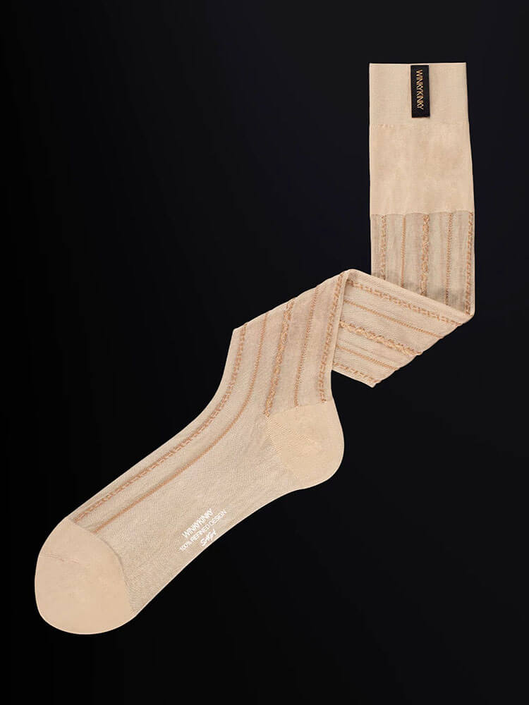 Men's Thin Sheen Finish Business Long Socks