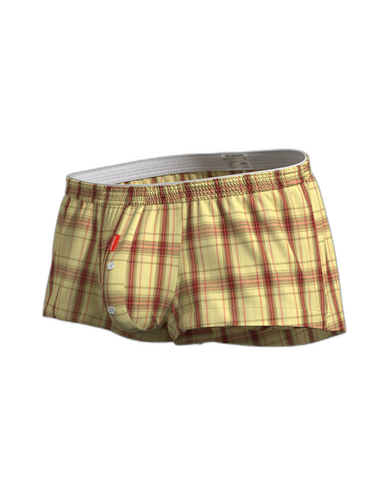 2 Pack Men's Supportive Large Pouch Odor-Resistant Antibacterial Seamless Boxer Shorts