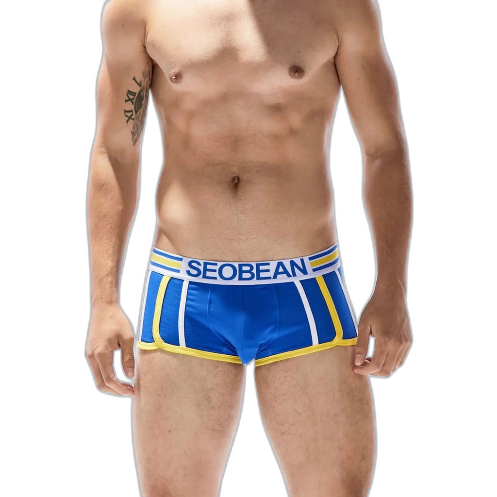 SEOBEAN Racing Stripes Low Rise Boxer Briefs