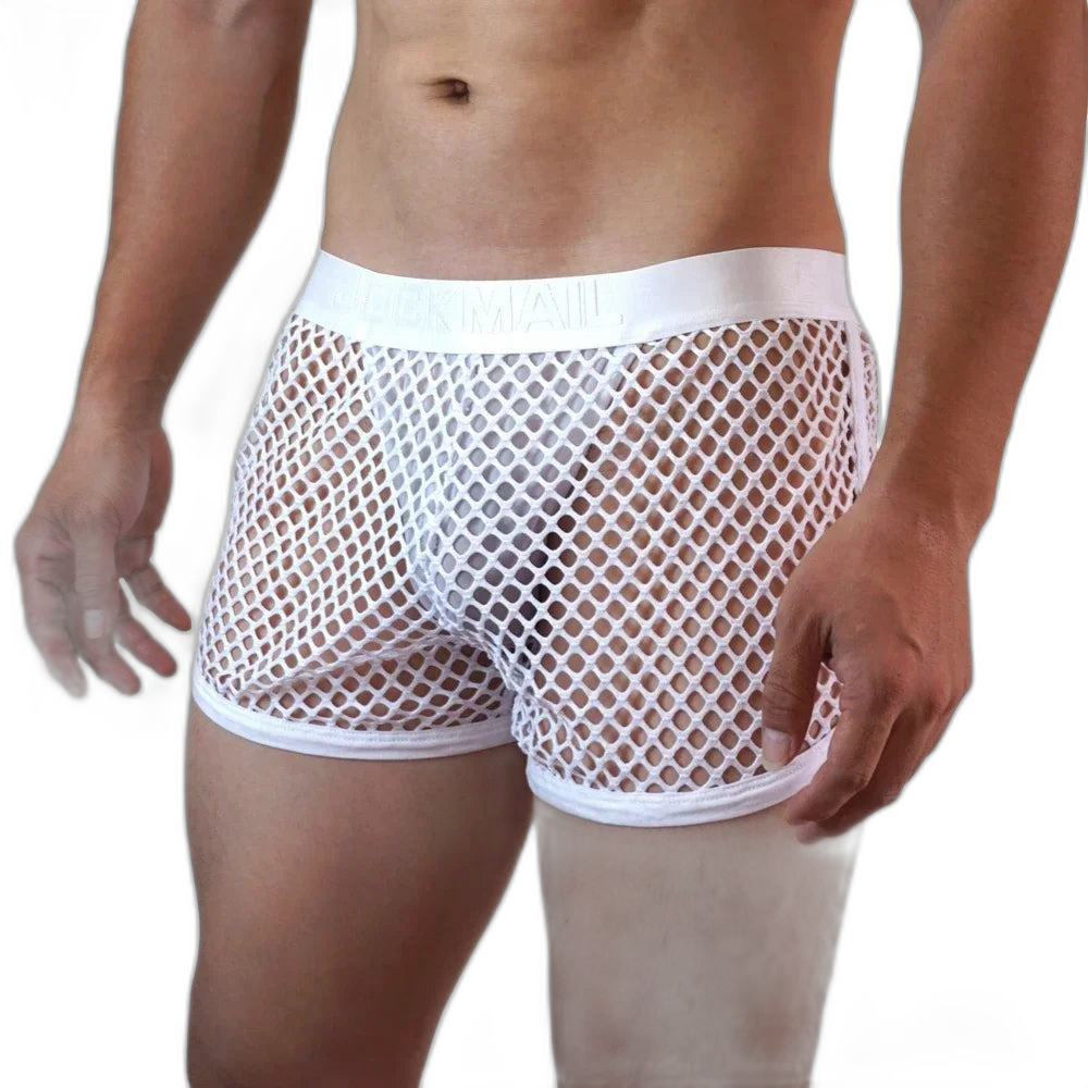 Jockmail 'Reveal All Fishnet' Underwear Shorts