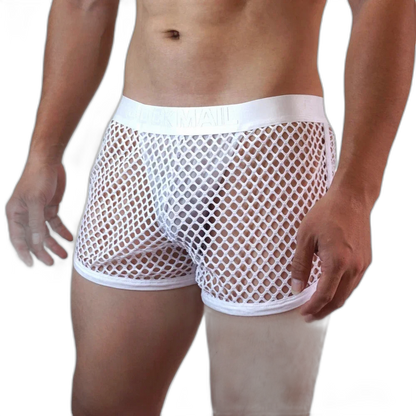 Jockmail 'Reveal All Fishnet' Underwear Shorts