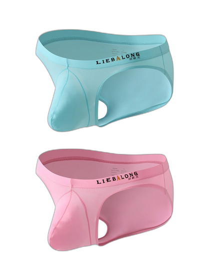 2 Pack Men's Contoured Pouch Lightweight Briefs