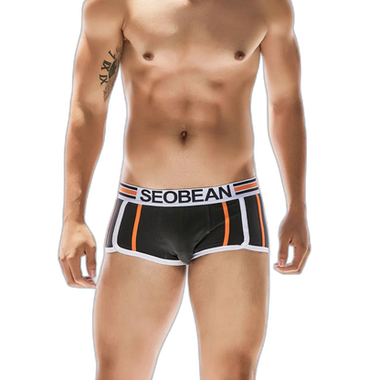 SEOBEAN Racing Stripes Low Rise Boxer Briefs