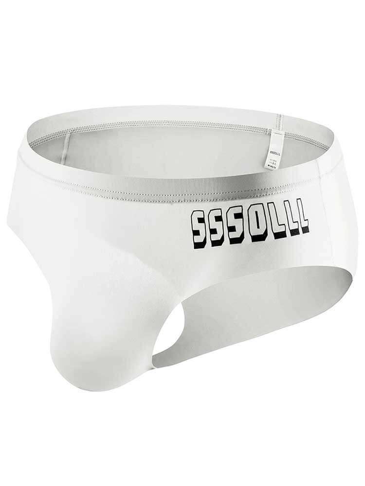 Men's High Seamless Semi-Sheer Low Waist Fit Briefs