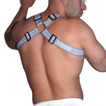 Breedwell Groove Bulldog Harness Light Grey