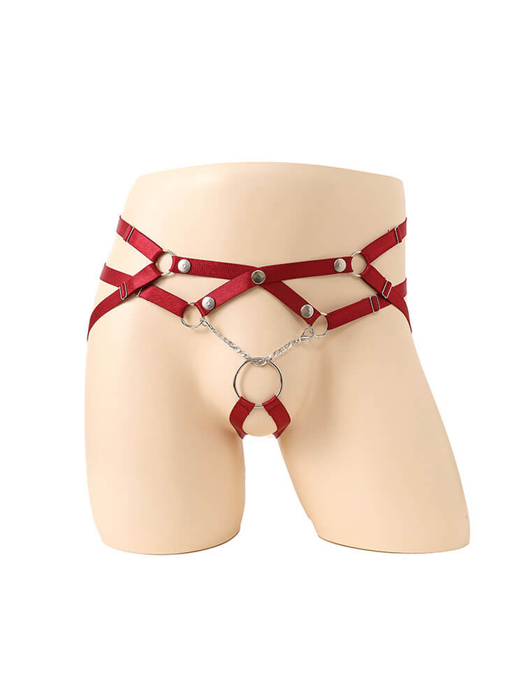 Men's Sexy Cut-Out Chain Bondage Jockstrap