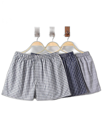 3 Pack Men's Cotton Loose Boxers