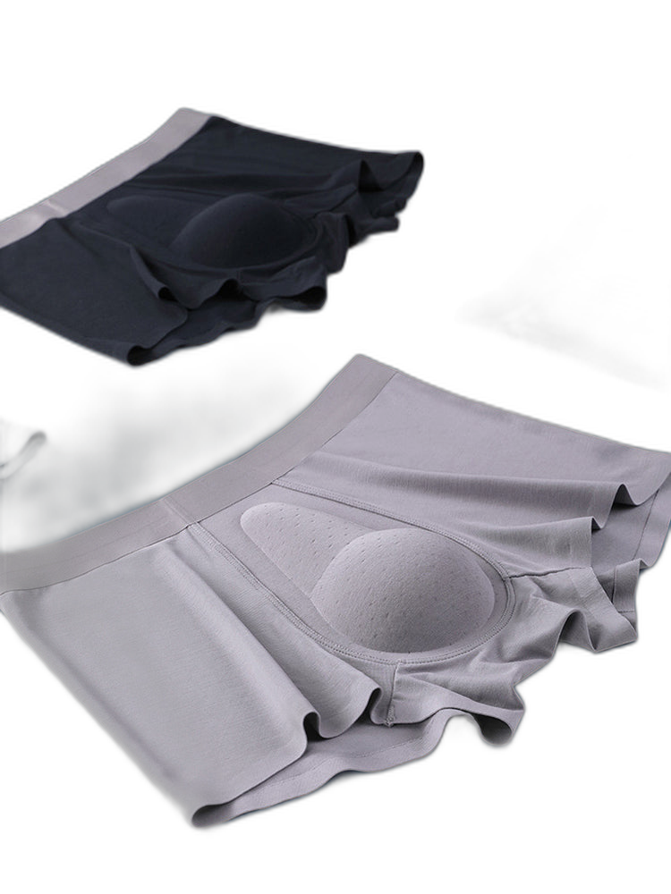 Men's Seamless Trunks with Organic Latex Support Cup
