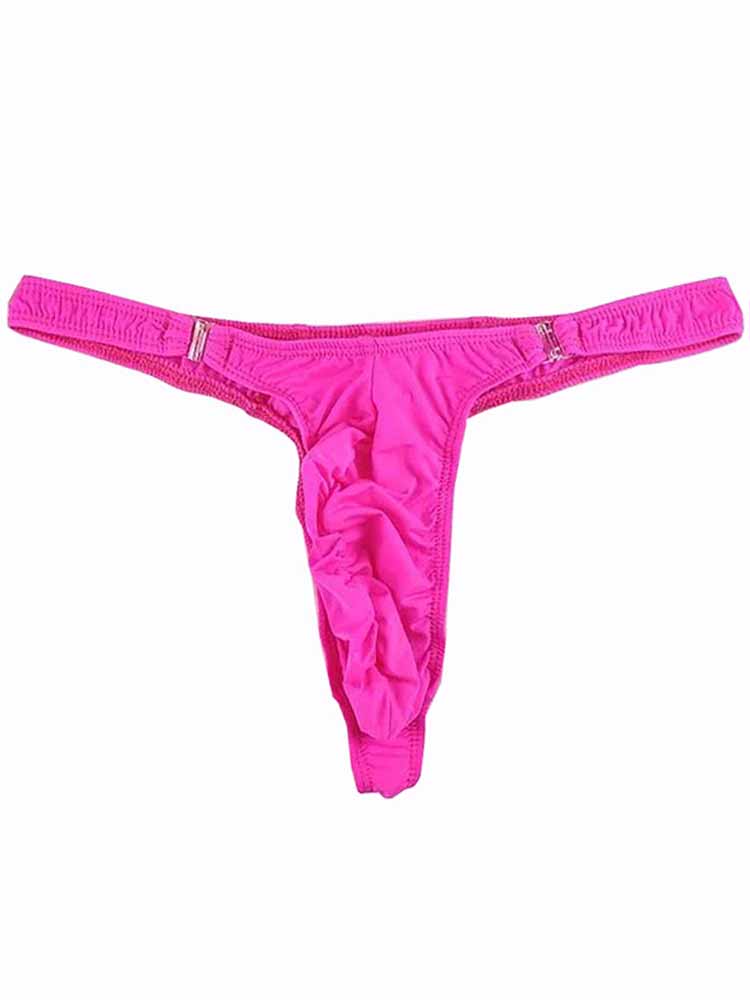 Men's Narrow Side Detachable Button Thong