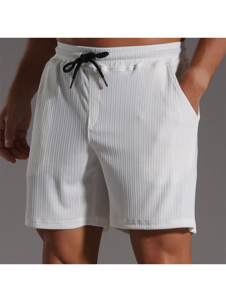 Men's Loose Fitness Quick-Dry Vertical Striped Shorts