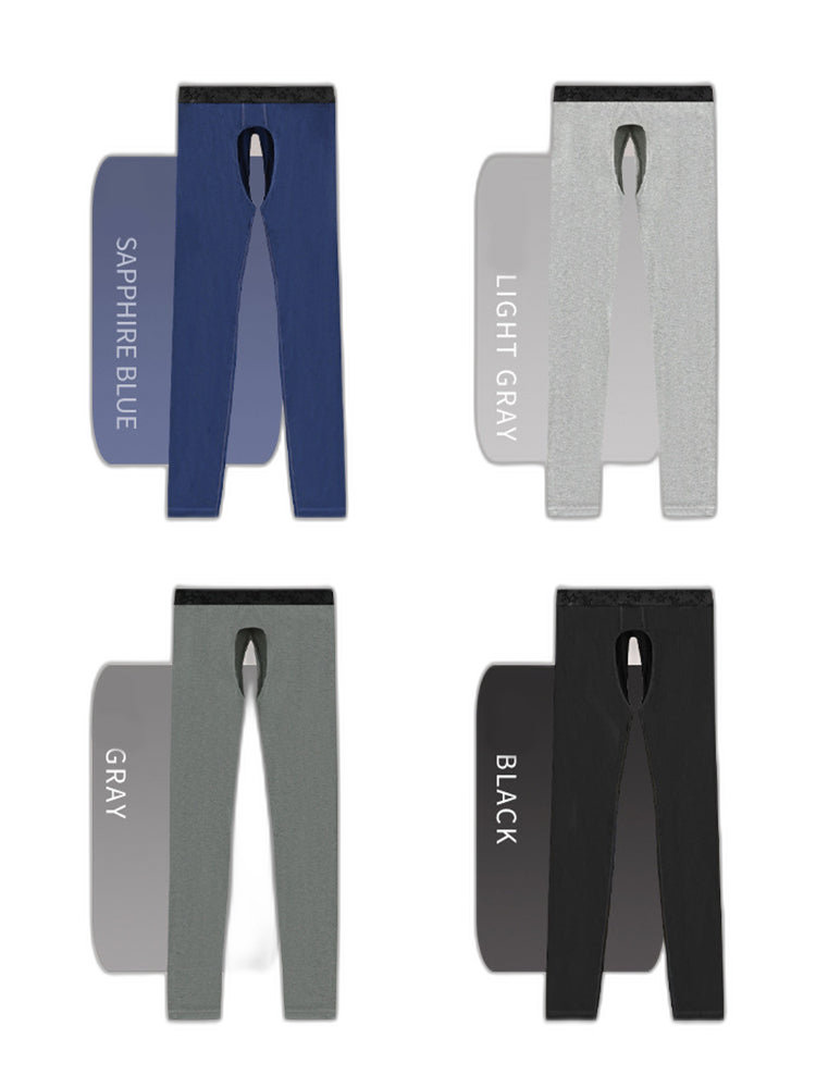 Men's Pure Cotton Open Crotch Breathable Warm Pants