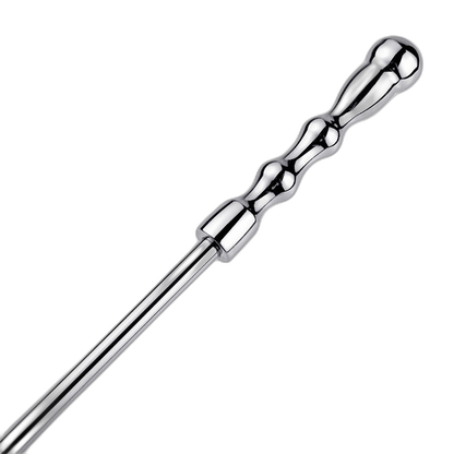 Beaded Stainless Steel Dildo – Straight Metal Rod