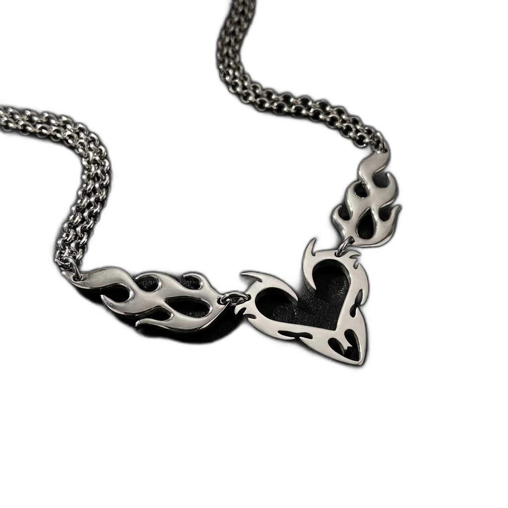 Flame Heart Choker