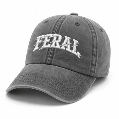 Feral | Stone Washed Embroidered Cap