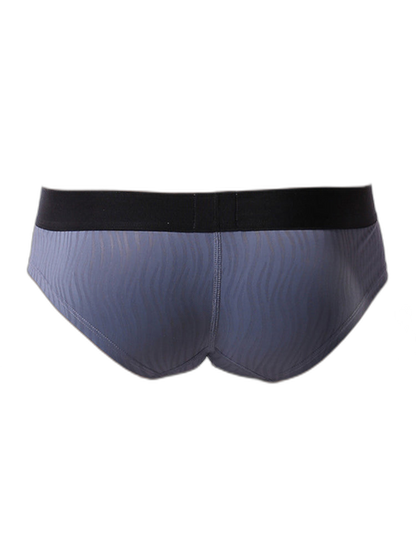 3 Pack Men's Striped U-Pouch Breathable Casual Briefs