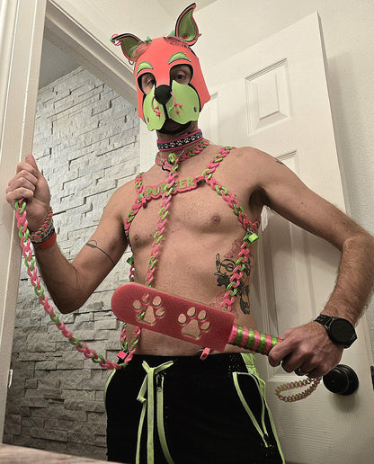 3D Printed Cuban Chain Leash with Matching Padlock