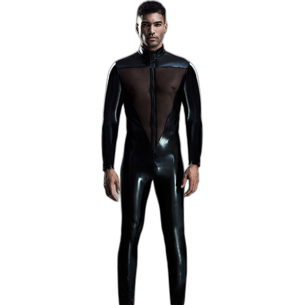 Men's Sheer Mesh Bodysuit