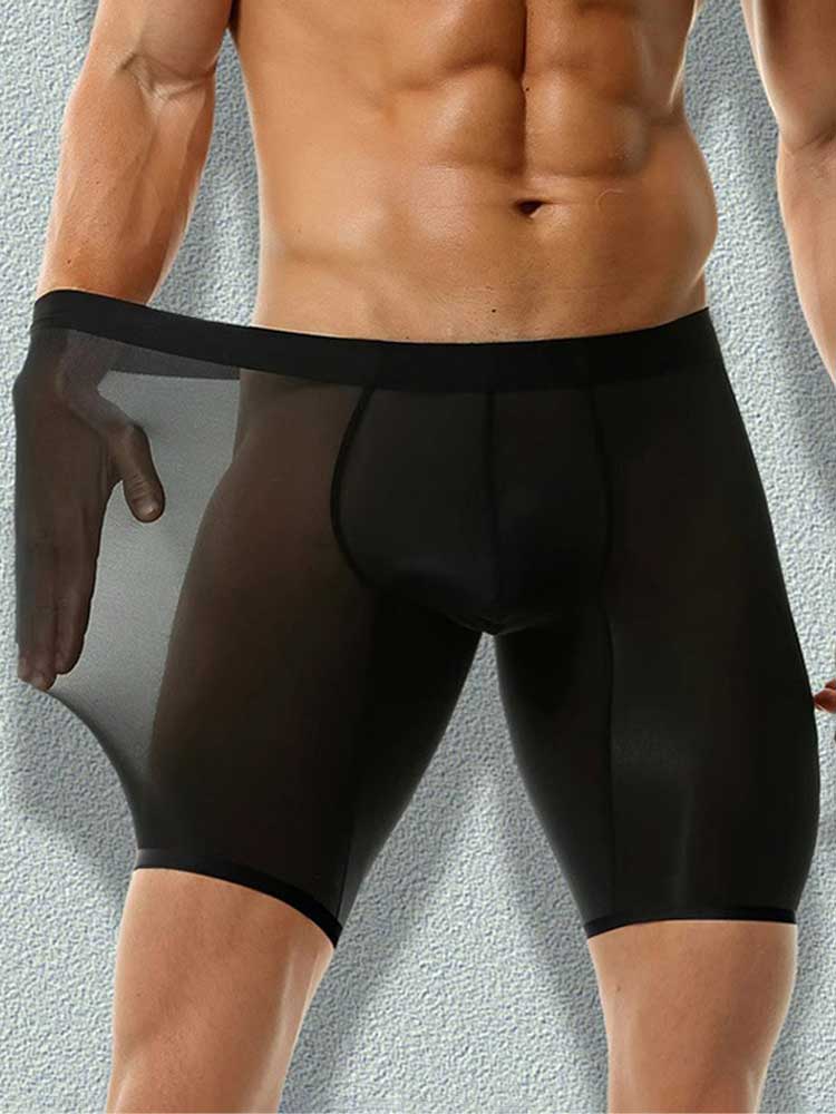 Men's Sexy Seamless Anti-Chafing Elastic Boxer Briefs