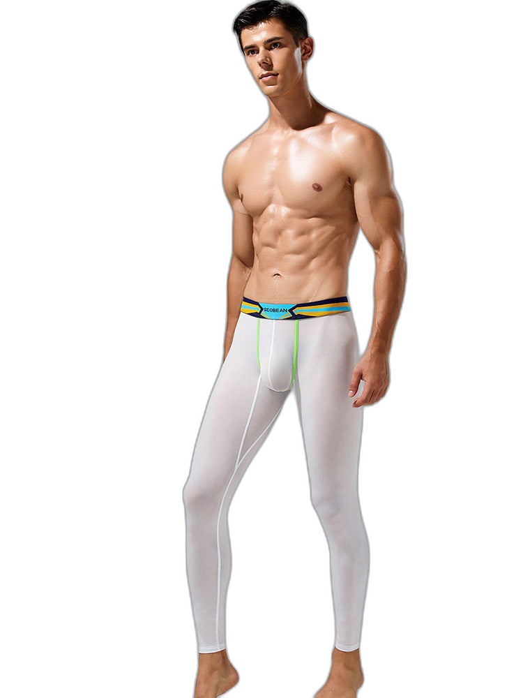 Men's Sexy Sport Long Johns With Large Pouch