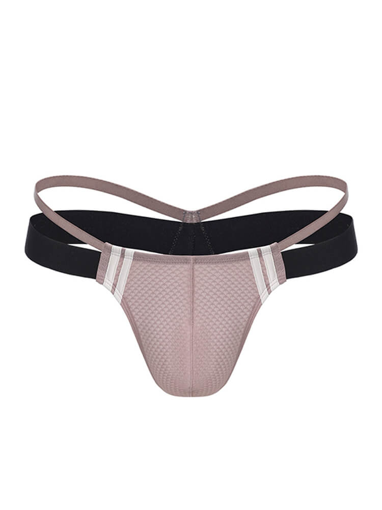 Men's Sexy Snake-Scale Pattern Jacquard Thong