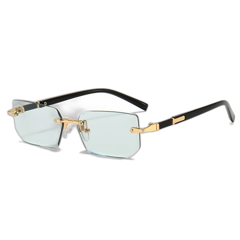 Squared Rimless Sunglasses