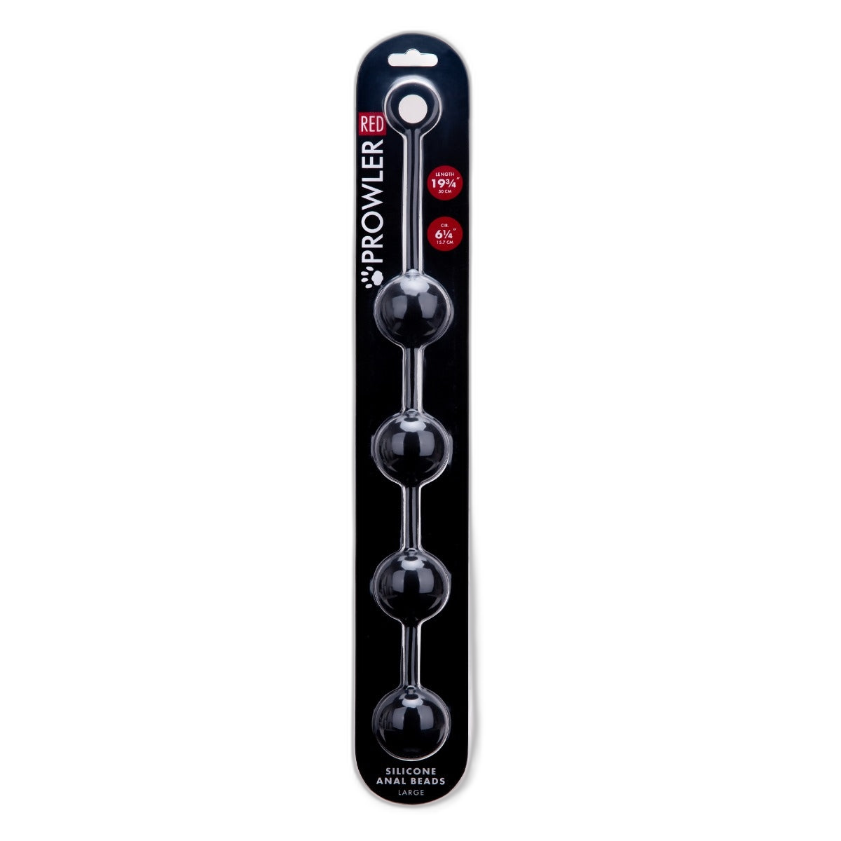 Prowler RED Silicone Anal Beads Black Large