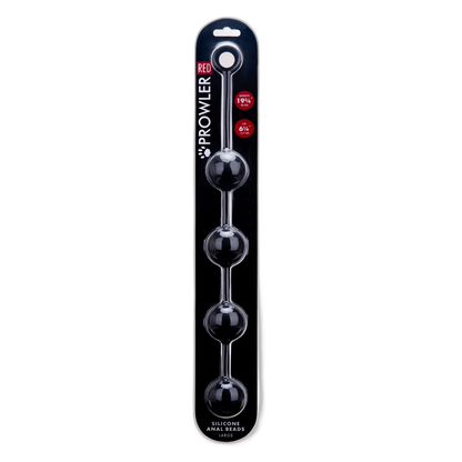 Prowler RED Silicone Anal Beads Black Large
