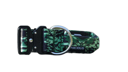 Pure Dog K9 Tactical Collar Green Camo