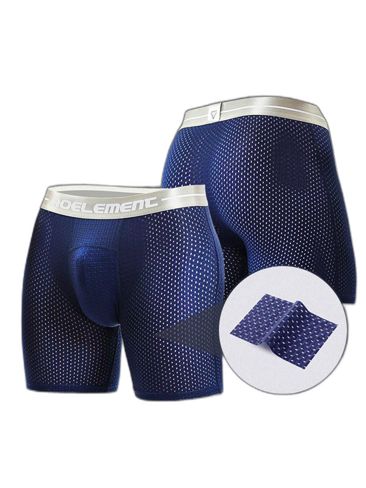 2 Pack Mesh Ice Silk Moisture Wicking Sport Boxer Underwear