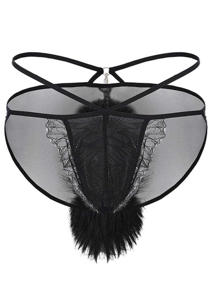 Men's Detachable Accessory Sexy Lace Briefs